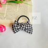 Checked Bow Band Hair Tie - Image 2