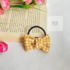 Checked Bow Band Hair Tie - Image 4