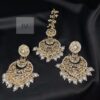 Kundan Earrings with Tika Set - 1